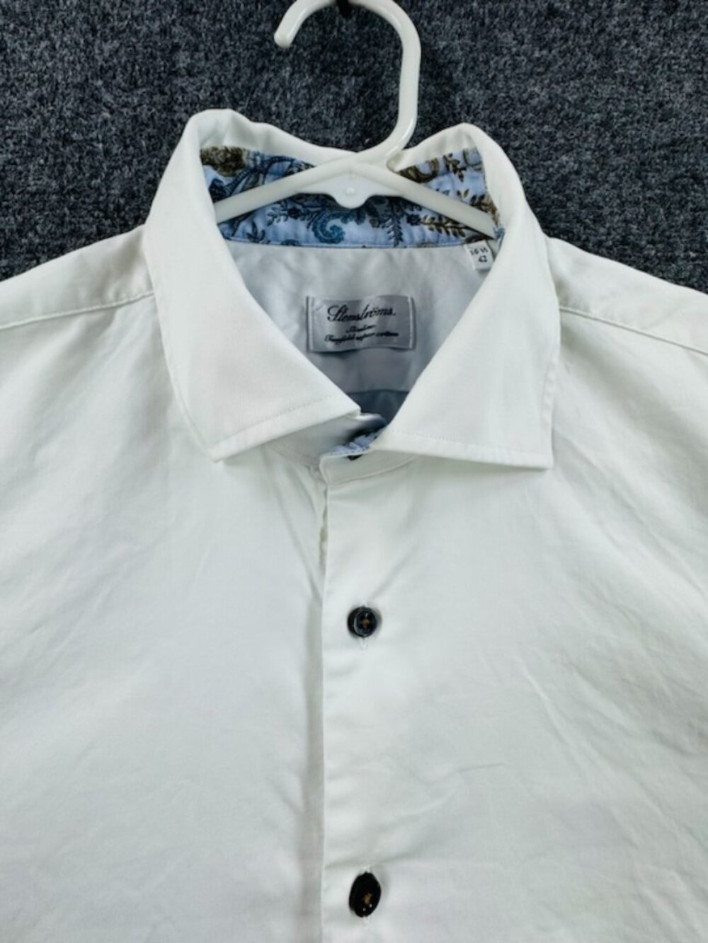Stenstroms White Slimline Twofold Super Estonia 16.5 Long Sleeve Elegant Shirt
